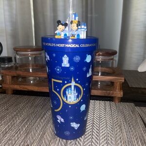NEW Disney Blue and Gold Celebration Tumbler